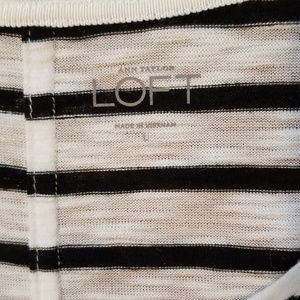 LOFT Tops - Loft Short Sleeve Black and White Striped Tee LOFT Tops - Loft Short Sleeve Black and White Striped Tee